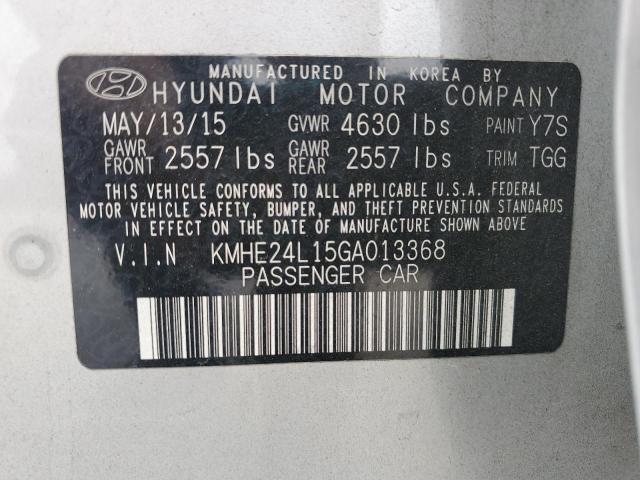 2016 HYUNDAI SONATA HYB KMHE24L15GA013368