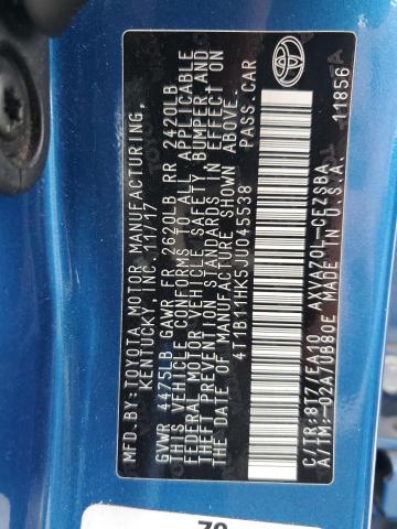2018 TOYOTA CAMRY L - 4T1B11HK5JU045538