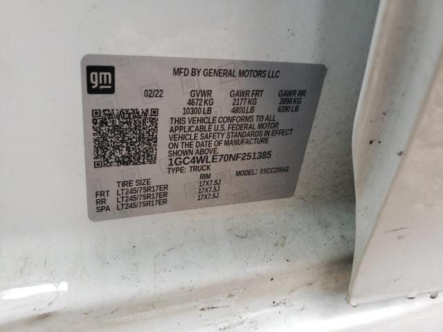 2022 CHEVROLET SILV2500 2 1GC4WLE70NF251385