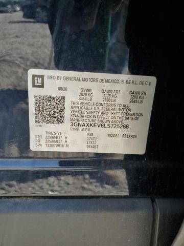 2020 CHEVROLET EQUINOX LT - 3GNAXKEV6LS725266