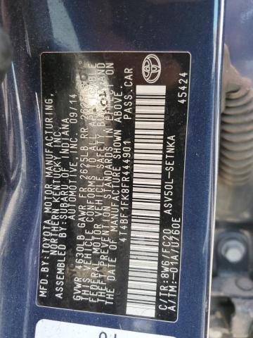 4T4BF1FK8FR444901 2015 TOYOTA CAMRY