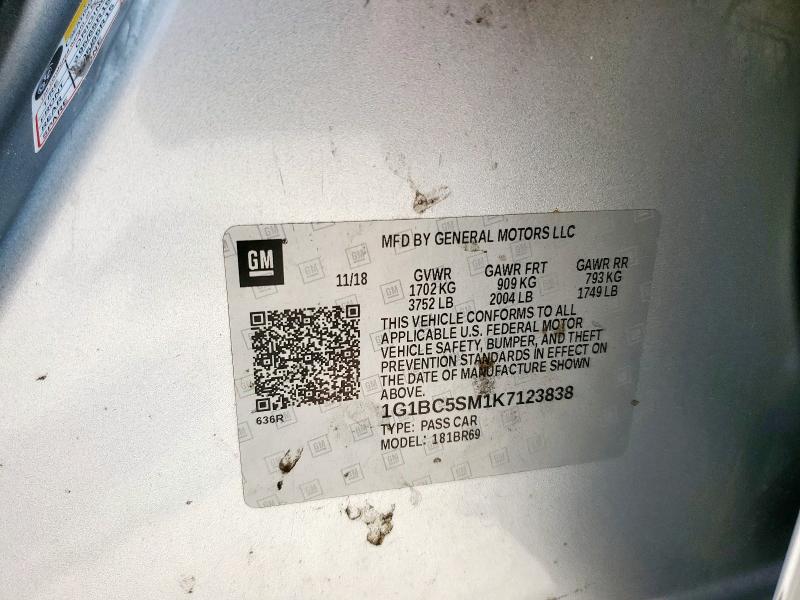 2019 CHEVROLET CRUZE LS - 1G1BC5SM1K7123838