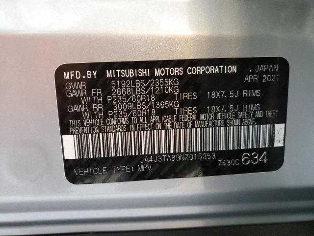 2022 MITSUBISHI OUTLANDER JA4J3TA89NZ015353