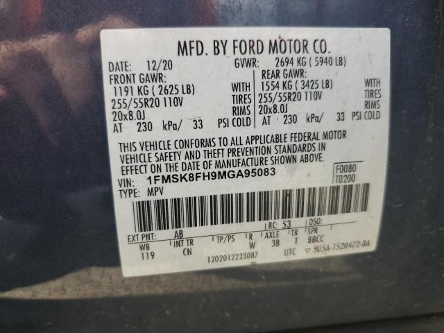 2021 FORD EXPLORER L - 1FMSK8FH9MGA95083