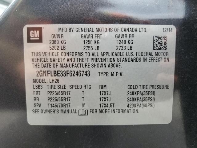 2015 CHEVROLET EQUINOX LT - 2GNFLBE33F6246743