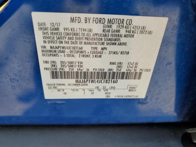 2018 FORD ECOSPORT T MAJ6P1WL4JC182160