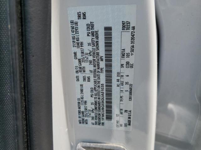 2016 FORD ESCAPE SE - 1FMCU9GX9GUA51035