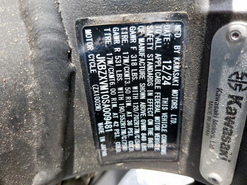 2025 KAWASAKI ZX1002 M JKBZXVM10SA009481