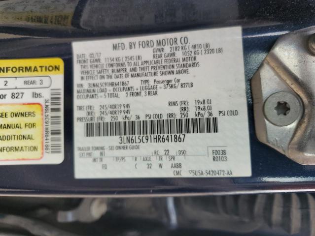 2017 LINCOLN MKZ SELECT 3LN6L5C91HR641867
