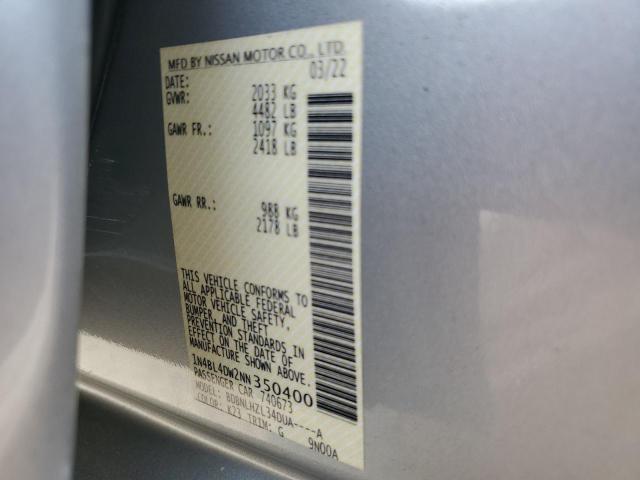2022 NISSAN ALTIMA SV 1N4BL4DW2NN350400