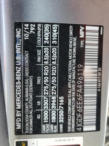 2015 MERCEDES-BENZ GL 450 4MA 4JGDF6EE6FA496119