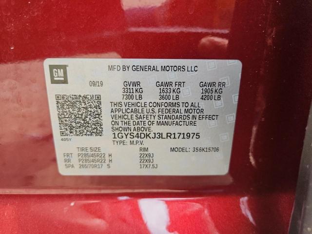 2020 CADILLAC ESCALADE P 1GYS4DKJ3LR171975
