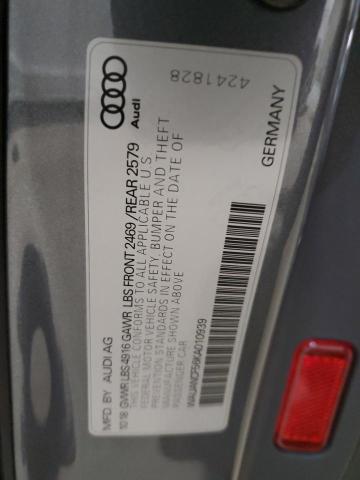 2019 AUDI A5 PREMIUM WAUANCF56KA010939