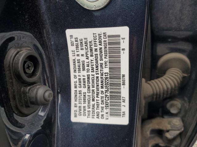 2018 HONDA CIVIC EX - 19XFC2F76JE022613