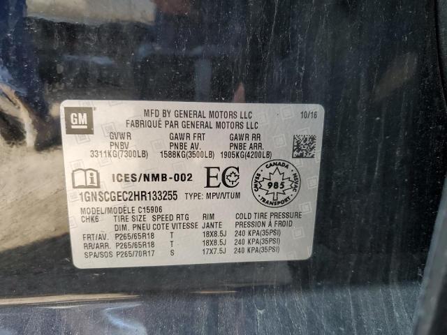 2017 CHEVROLET SUBURBAN C 1GNSCGEC2HR133255