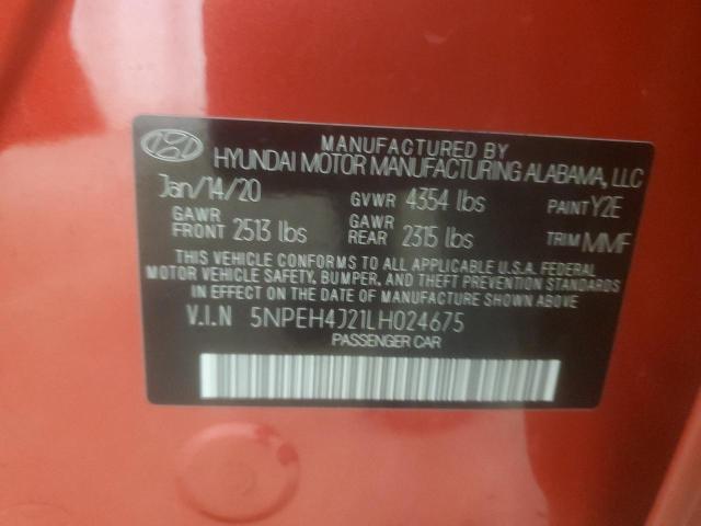2020 HYUNDAI SONATA LIM 5NPEH4J21LH024675