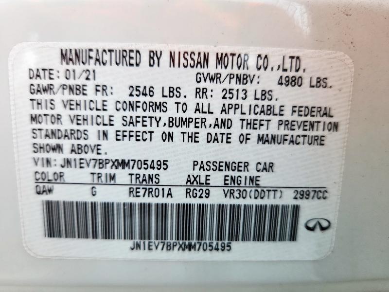 2021 INFINITI Q50 LUXE - JN1EV7BPXMM705495