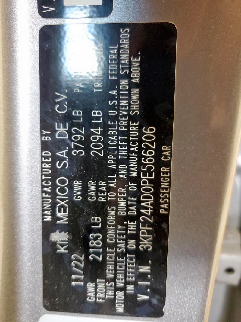 2023 KIA FORTE LX 3KPF24AD0PE566206