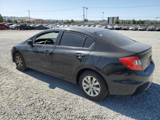 HONDA CIVIC LX 2012 black  gas 2HGFB2F52CH554077 photo #3