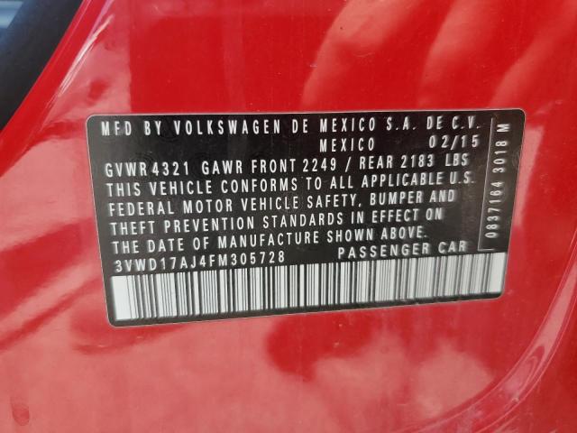 2015 VOLKSWAGEN JETTA SE - 3VWD17AJ4FM305728