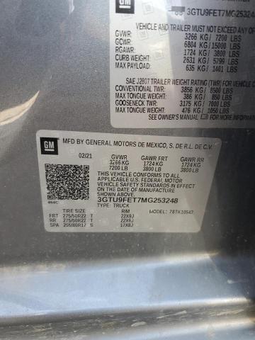2021 GMC SIERRA K15 3GTU9FET7MG253248