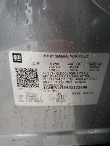 2025 CHEVROLET TRAVERSE R 1GNEVLRS4SJ172498