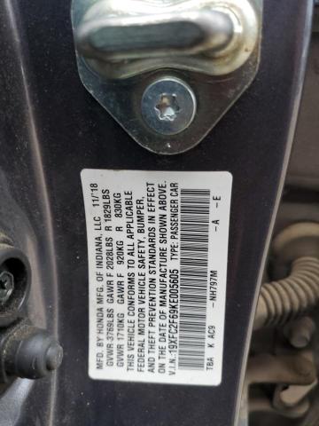 2019 HONDA CIVIC LX - 19XFC2F69KE005605