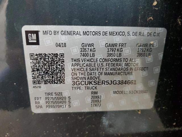 2018 CHEVROLET SILVERADO K1500 LTZ - 3GCUKSER5JG384661