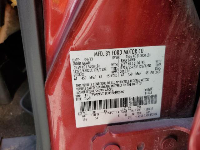 2013 FORD F250 SUPER - 1FT7W2BT1DEB40230