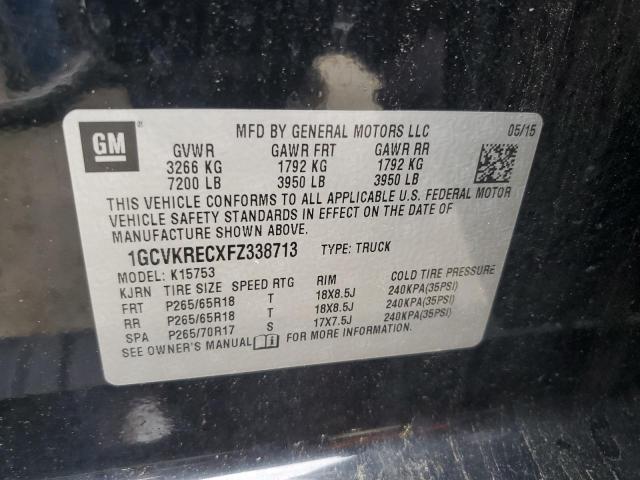 2015 CHEVROLET SILVERADO K1500 LT 1GCVKRECXFZ338713