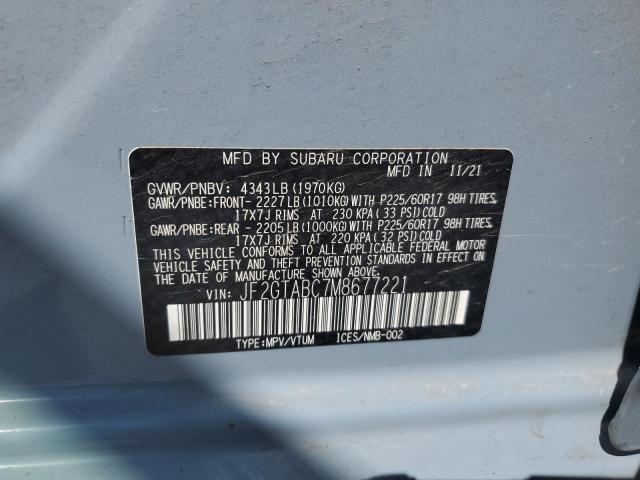 2021 SUBARU CROSSTREK - JF2GTABC7M8677221