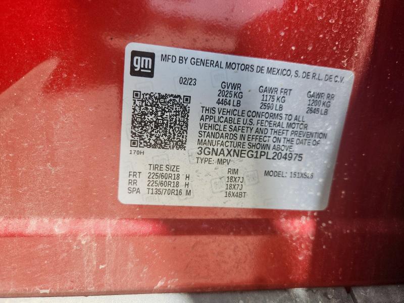 2023 CHEVROLET EQUINOX PR 3GNAXNEG1PL204975