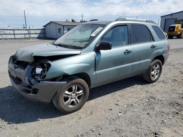 KIA SPORTAGE E 2007 green  gas KNDJF723977430582 photo #1