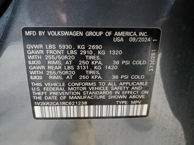 2024 VOLKSWAGEN ATLAS SE - 1V2KR2CA1RC621238