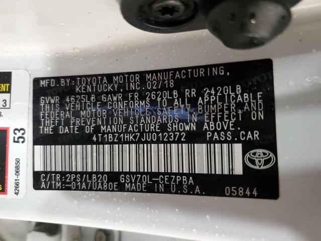 2018 TOYOTA CAMRY XSE - 4T1BZ1HK7JU012372