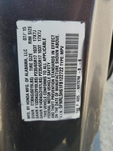 2015 HONDA ODYSSEY EX 5FNRL5H61FB122722