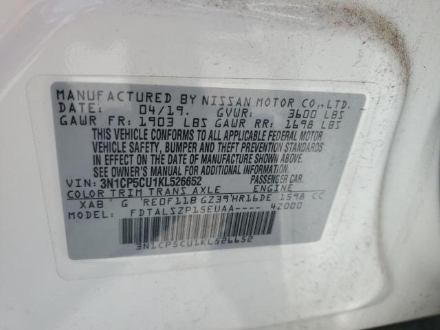 2019 NISSAN KICKS S - 3N1CP5CU1KL526652