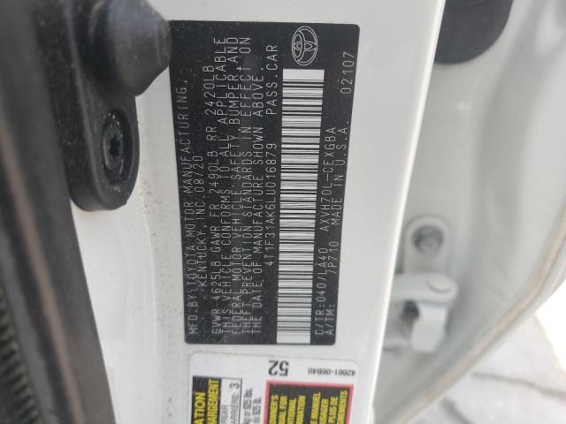 2020 TOYOTA CAMRY XLE 4T1F31AK6LU016879