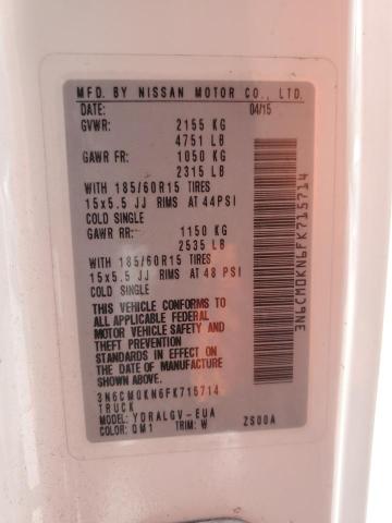 2015 NISSAN NV200 3N6CM0KN6FK715714