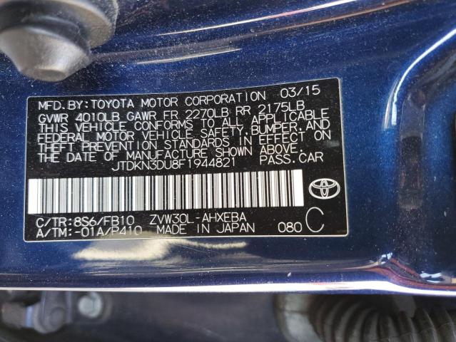 2015 TOYOTA PRIUS - JTDKN3DU8F1944821