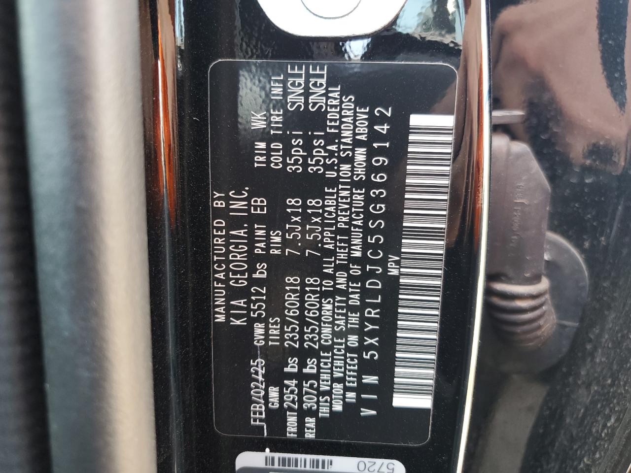 Lot #3302713002 2025 KIA SORENTO S