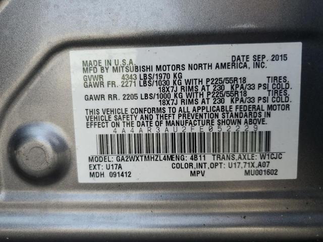 2015 MITSUBISHI OUTLANDER 4A4AR3AU2FE052229