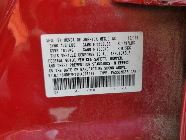 2017 ACURA ILX BASE W 19UDE2F33HA009086