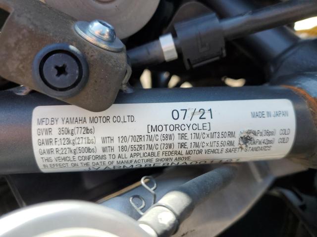 2022 YAMAHA YZFR7 JYARM38E8NA001181