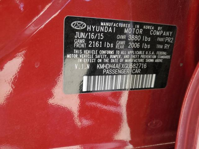 2016 HYUNDAI ELANTRA SE - KMHDH4AEXGU582716