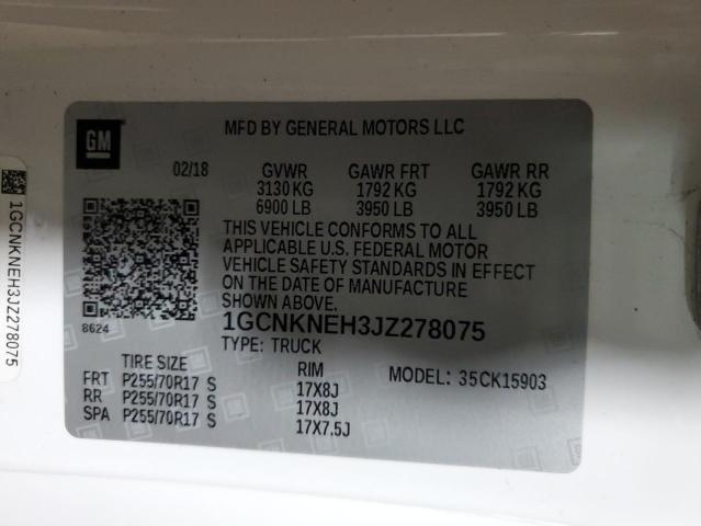 2018 CHEVROLET SILVERADO - 1GCNKNEH3JZ278075