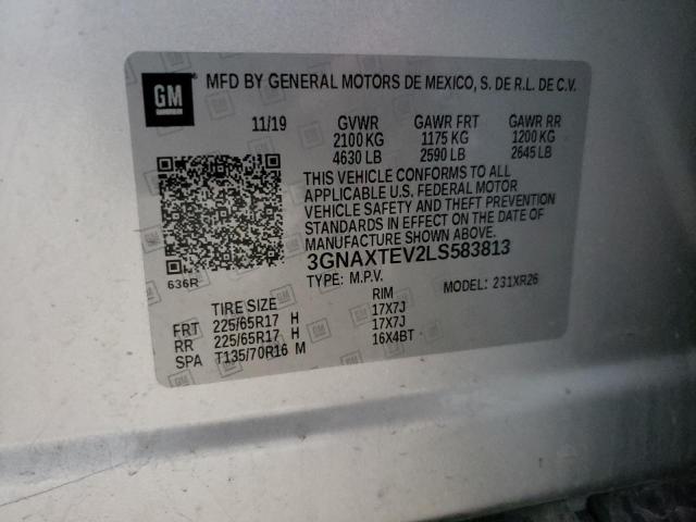2020 CHEVROLET EQUINOX LT - 3GNAXTEV2LS583813
