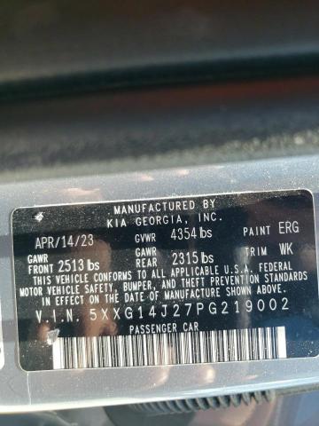 2023 KIA K5 LXS 5XXG14J27PG219002