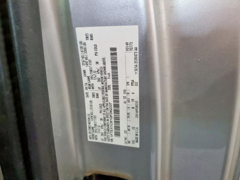 2016 FORD F150 SUPER - 1FTEX1C81GFD62337