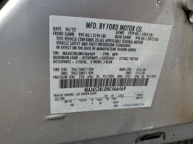 2022 FORD ECOSPORT T MAJ6S3KL0NC466469